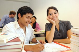 students in a class room
