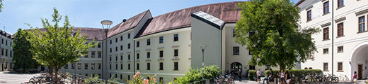 Panoramic view of the Nikolakloster building Panoramic view of the Nikolakloster building